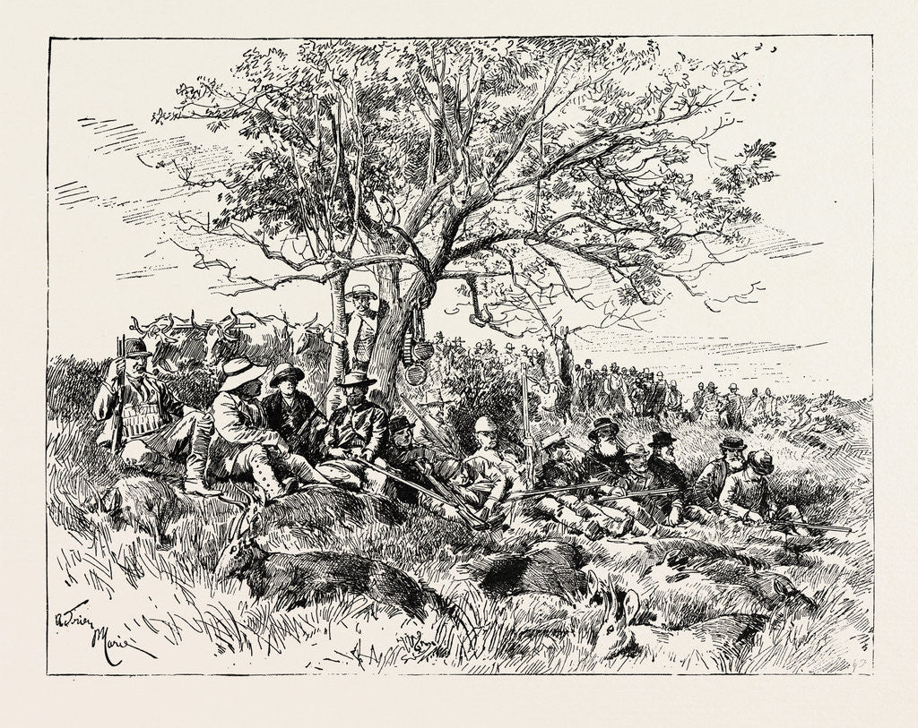Detail of A Buck-Hunting Excursion in South Africa: After the First Beat by Anonymous