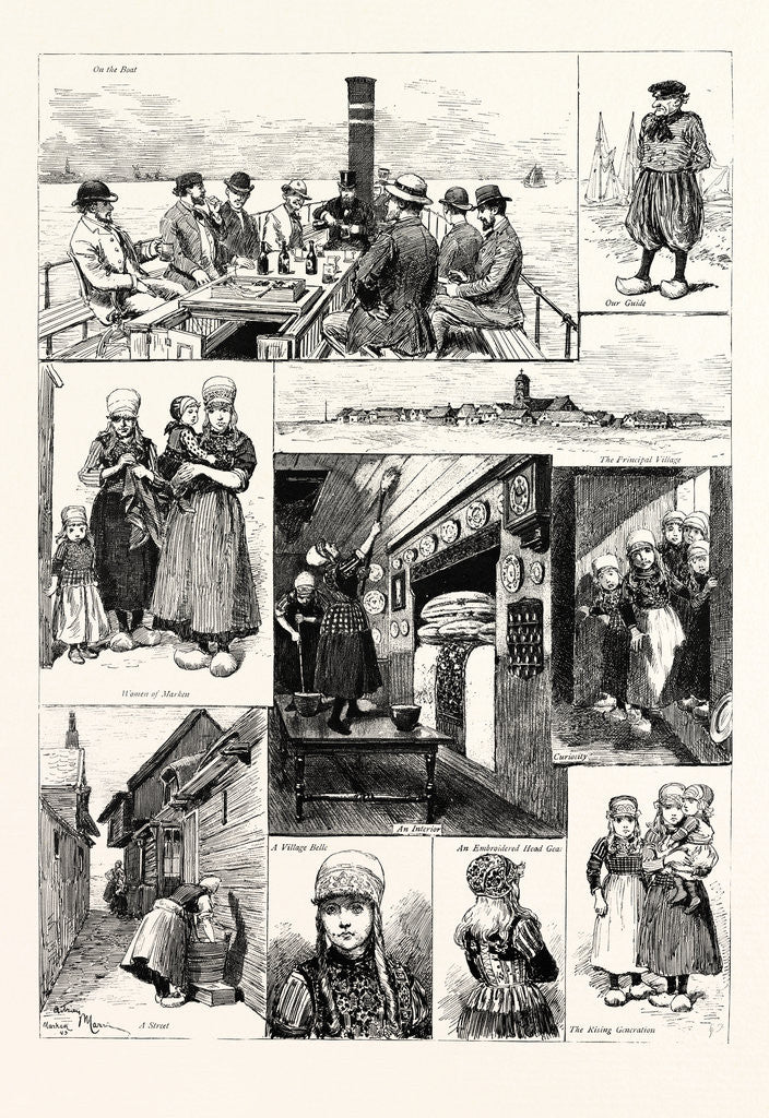 Detail of A Trip to the Island of Marken, Zuyder Zee, Holland, the Netherlands by Anonymous