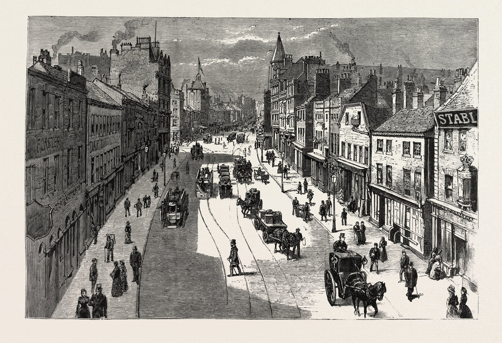 Detail of Leeds, Briggate, from the Railway Bridge by Anonymous