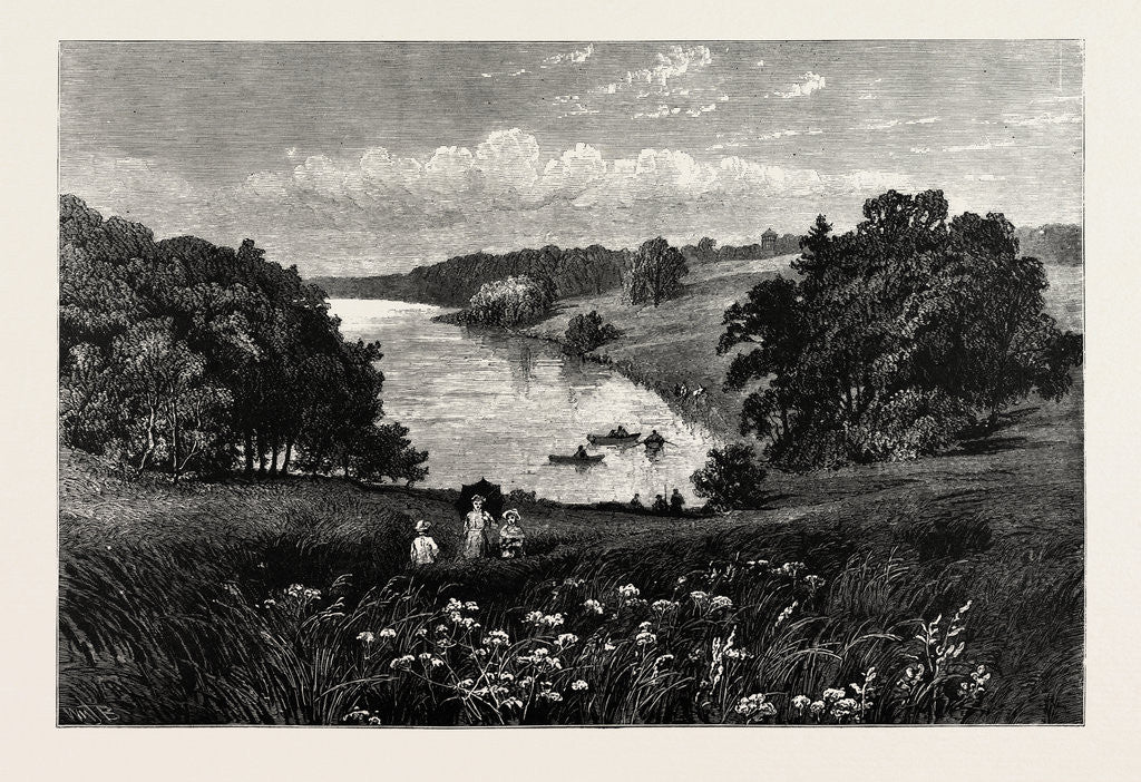 Detail of Leeds, Roundhay Park, the Waterloo Lake by Anonymous