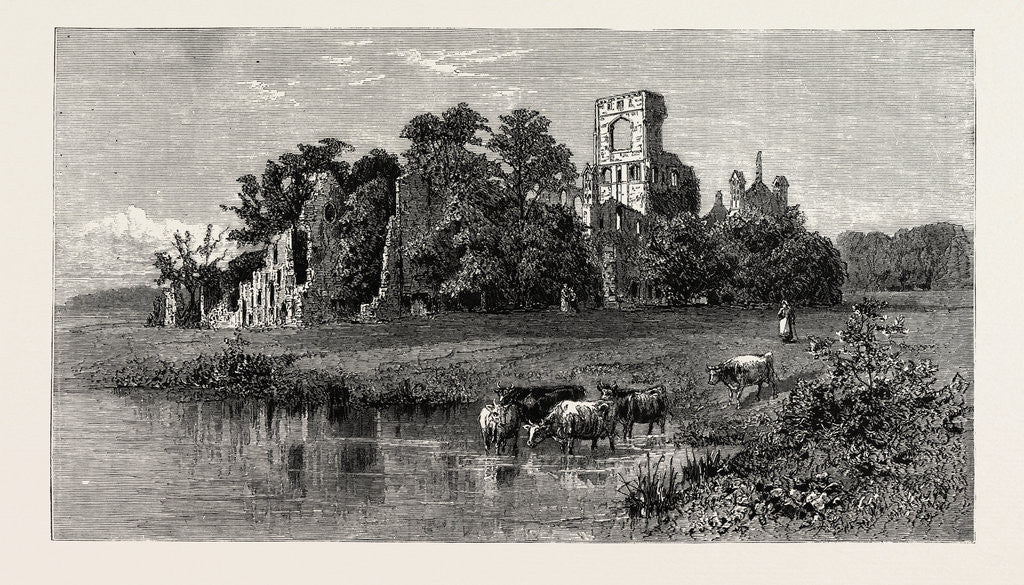 Detail of Leeds, Kirkstall Abbey by Anonymous