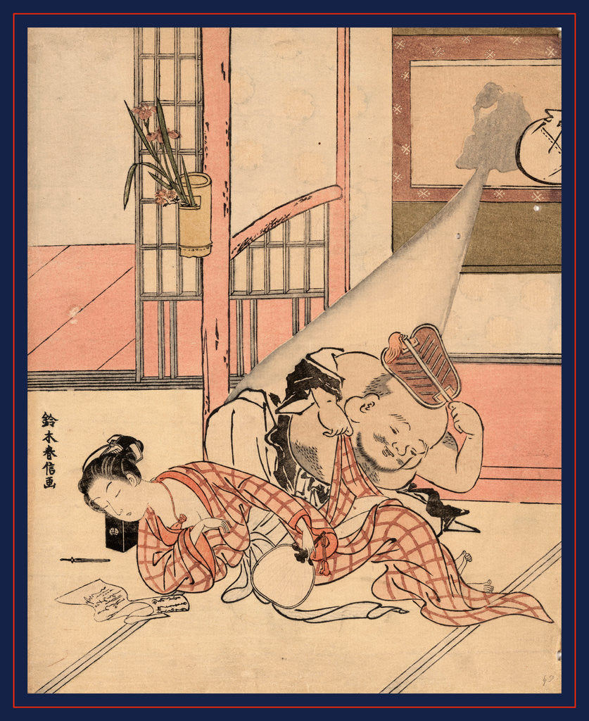 Detail of Iro gonomi no nuke daikoku, Daikoku taking a by Anonymous