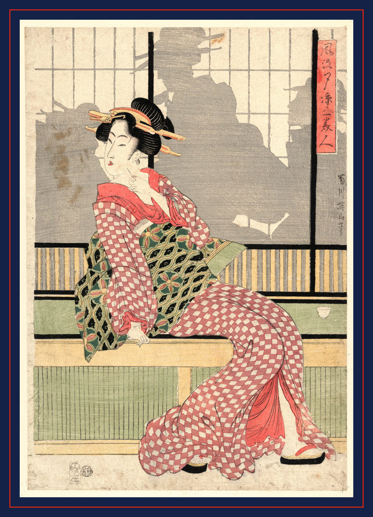Detail of Furyu Yusuzumi San Bijin, Updated Version of Three Beauties Enjoying the Evening Cool by Anonymous