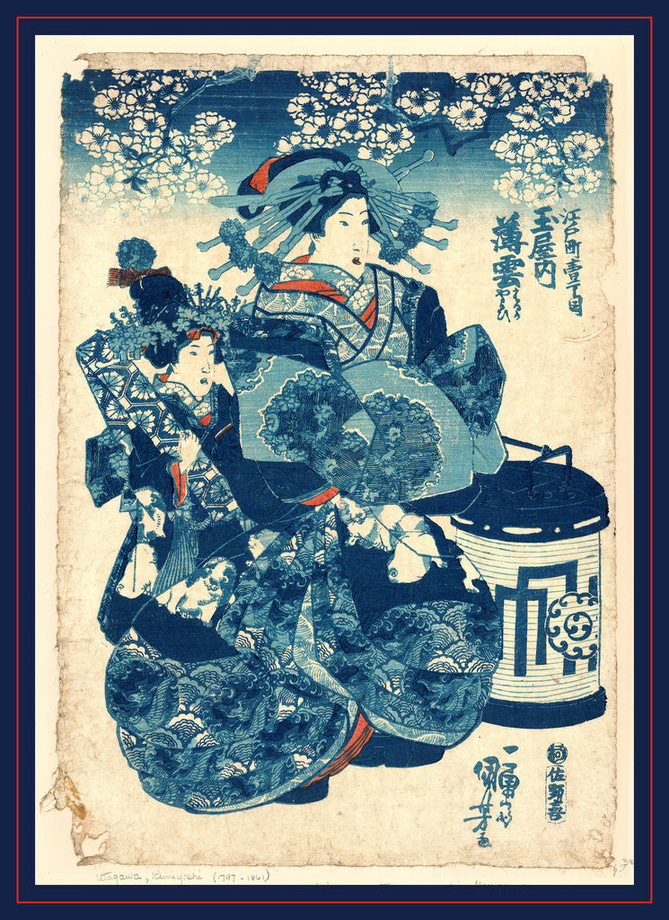 Detail of Tamaya Uchi Usugumo, the Courtesan Usugumo of Tama-Ya by Anonymous