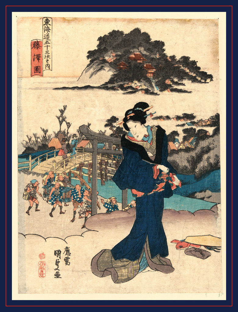 Detail of Fujisawa Zu, View of Fujisawa by Anonymous
