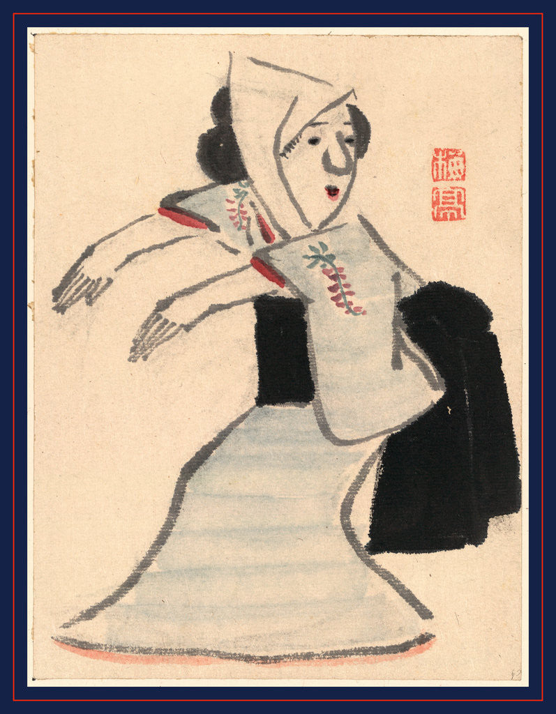 Detail of Caricature of a Woman Dancing by Anonymous