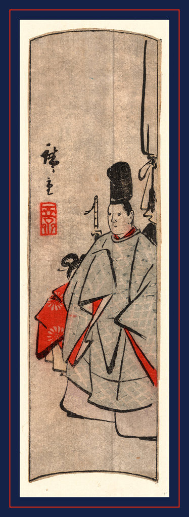 Detail of Kijin zu, Court figure by Utagawa Hiroshige