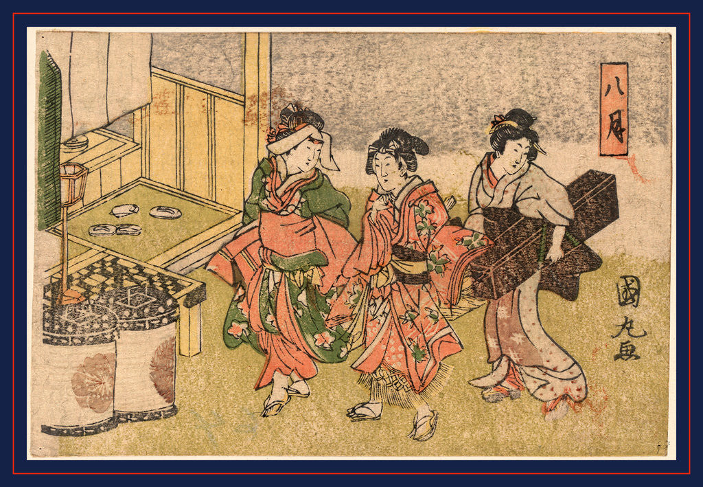 Detail of Three Women at a Yoshiwara by Anonymous