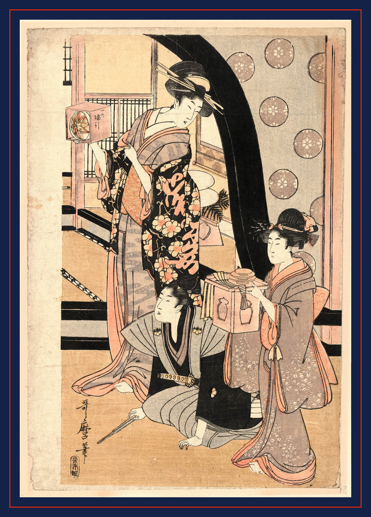 Detail of Fukubik by Kitagawa Utamaro