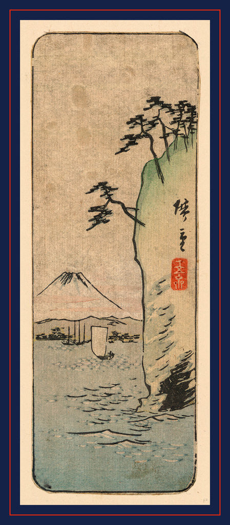 Detail of Honmoku kara no Fuji o nozomu, View of Mount Fuji from Honmoku by Ando Hiroshige