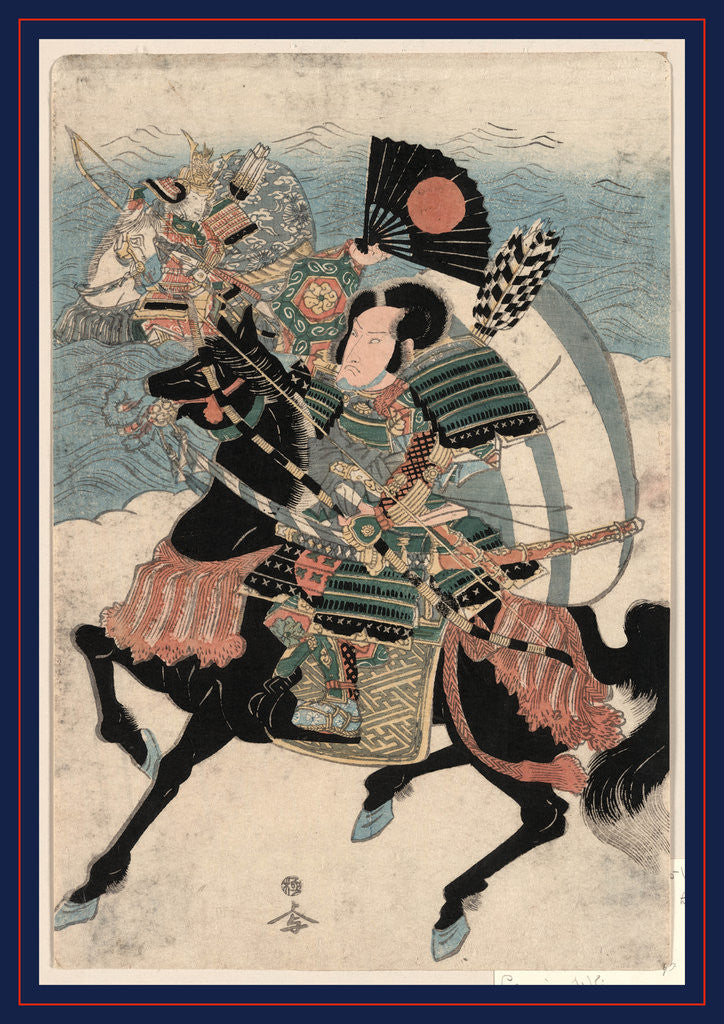 Detail of Two Warriors on Horseback with Bow and Arrows by Anonymous