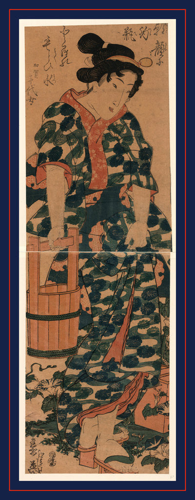 Detail of Kaga no Chiyojo, The maiden Chiyo from Kaga by Ikeda Eisen