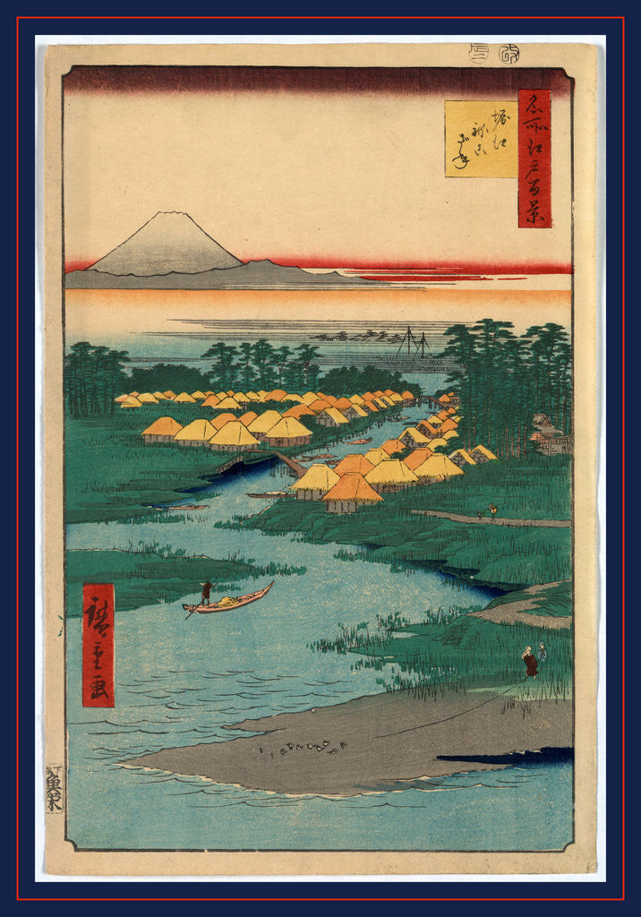 Detail of Horie nekozane, Horie and Nekozane by Ando Hiroshige