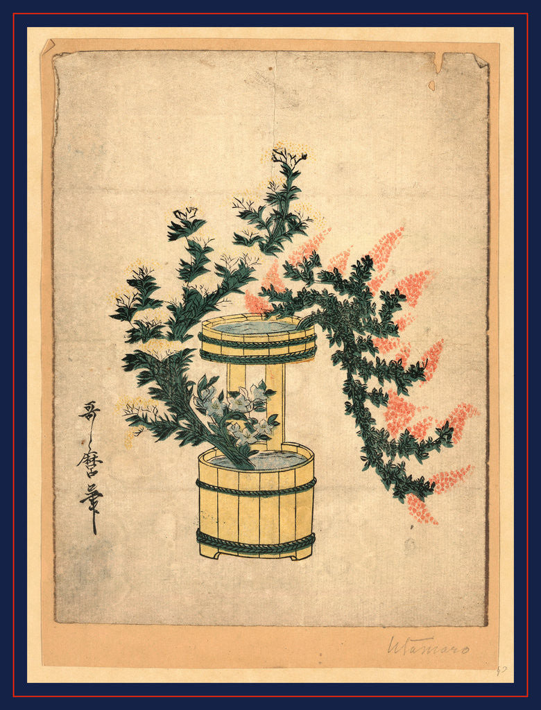Detail of Akikusa no rikka, Potted autumn grasses and Rikka by Utamaro II