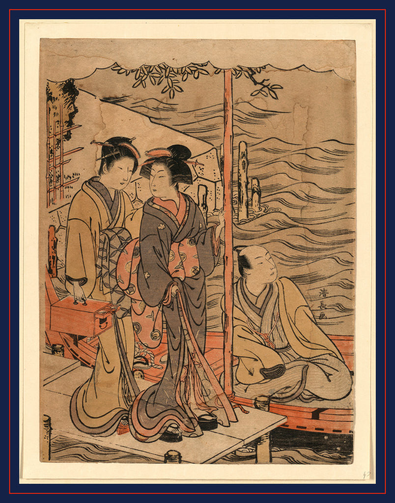 Detail of Sanbashi no danjo, A young man at Sanbashi by Torii Kiyonaga