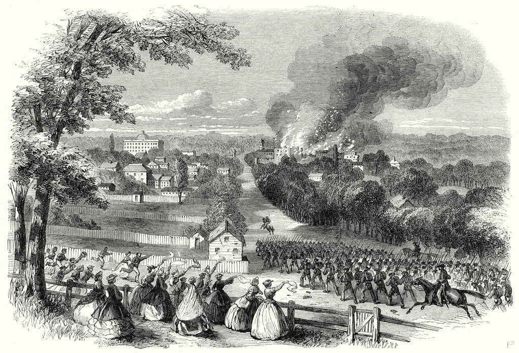 Detail of The Civil War in America: Reoccupation of Jackson Mississippi by the Confederates 8 August 1863 by Anonymous