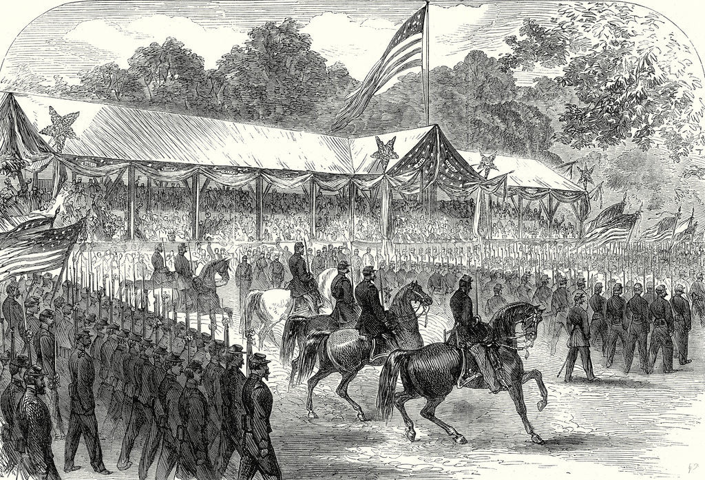 Detail of The American Civil War: Grand Review of the Army of the Potomac Before President Johnson at Washington 17 June 1865 by Anonymous