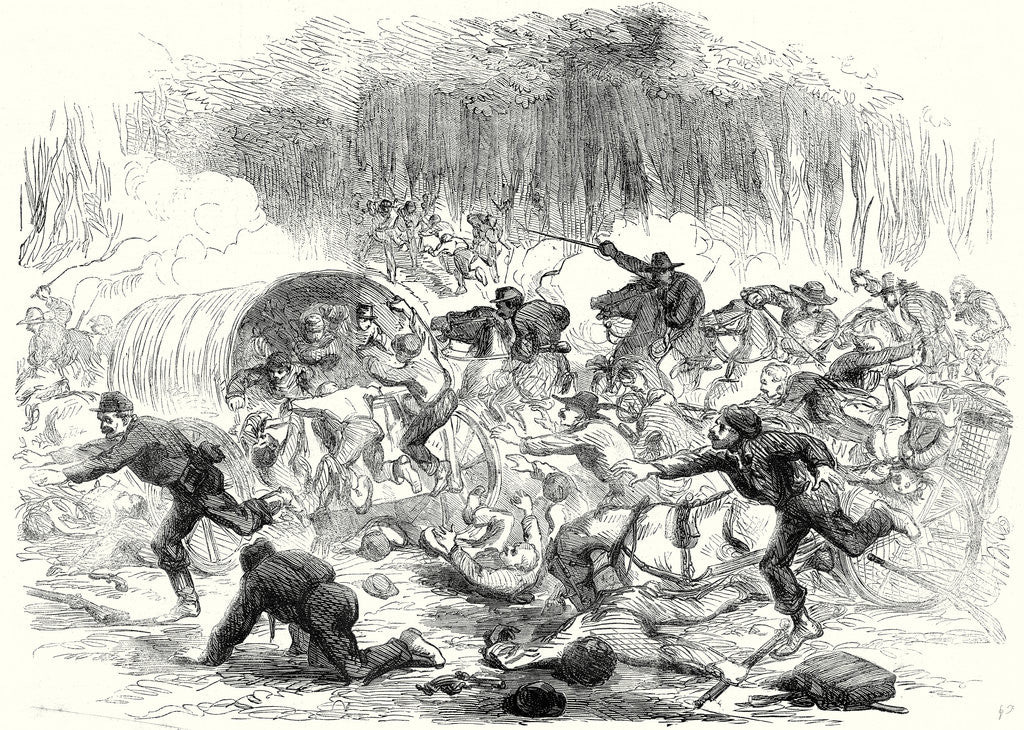 Detail of The Civil War in America: The Stampede from Bull Run 17 August 1861 by Anonymous