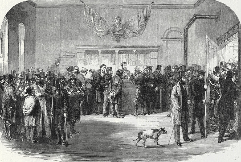 Detail of The Civil War in America: Claiming Exemption from the Draught in New York 3 January 1863 by Anonymous