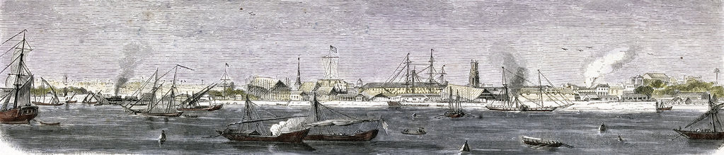 Detail of The Harbor of Bombay India by Anonymous