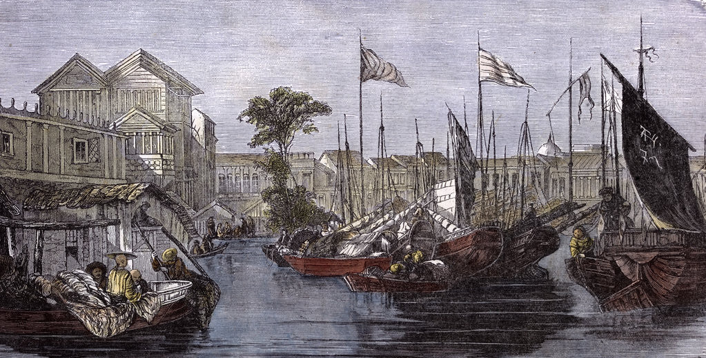 Detail of Vue of Canton by Anonymous