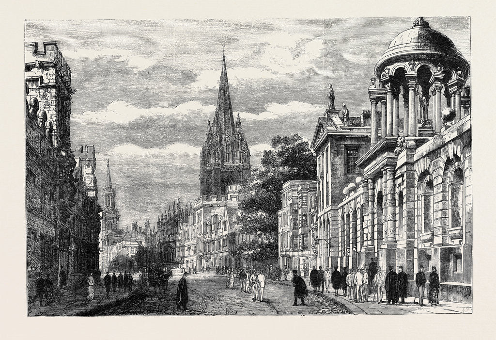 Detail of Oxford: the High; High Street by Anonymous