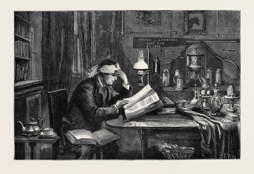 Detail of Oxford: The All Round Man, Burning the Candle at Both Ends by Anonymous