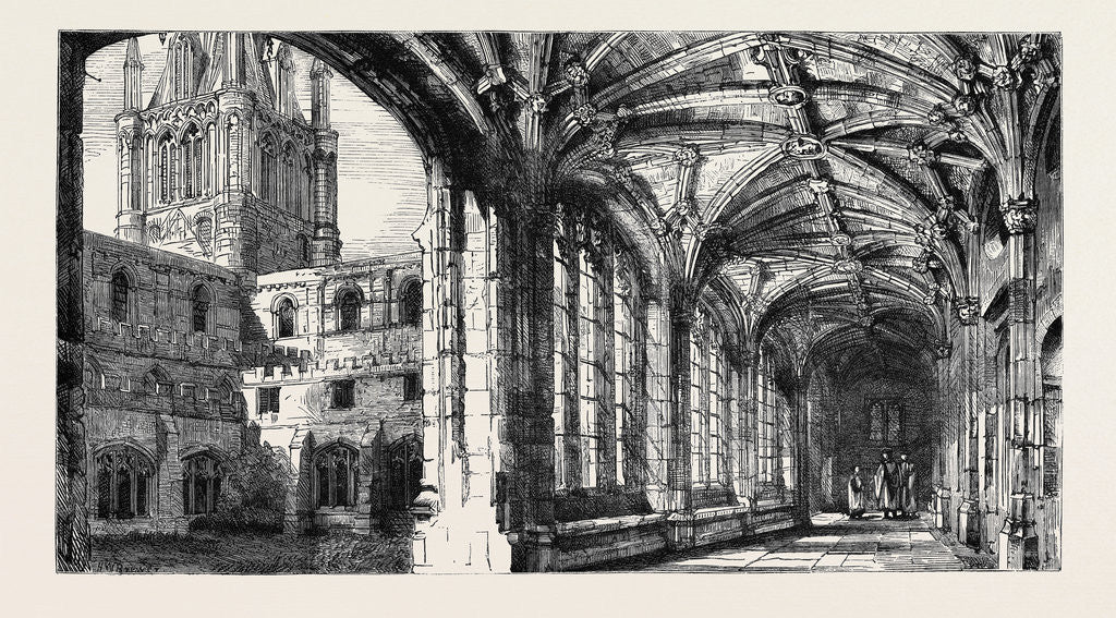 Detail of Oxford: Cathedral and Cloisters, Christ Church by Anonymous