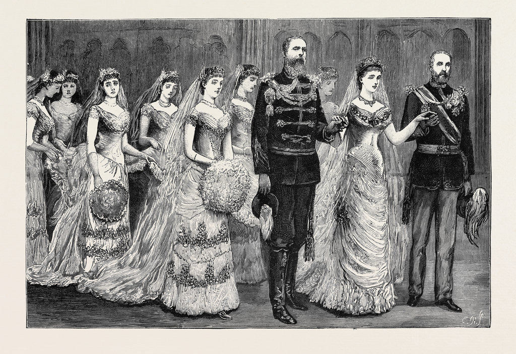 Detail of The Wedding Procession in St. George's Chapel: The Fourth Procession, the Bride and Her Supporters by Anonymous