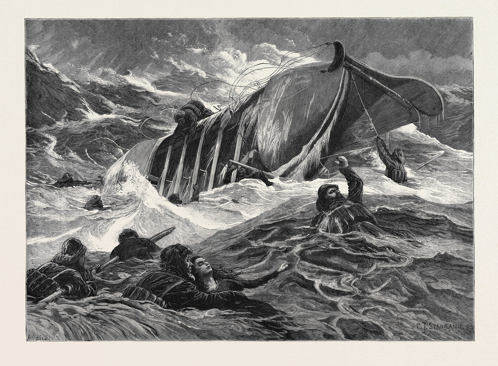 Detail of The Overturned Life-Boat by Anonymous