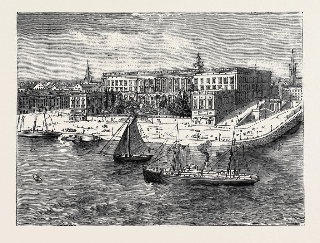 Detail of The Royal Silver Wedding at Stockholm, Views of the City: The Royal Palace by Anonymous