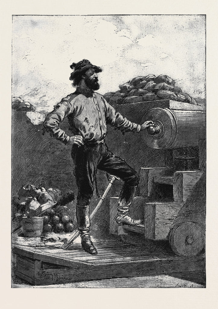 Detail of Giuseppe Garibaldi in 1840 by Anonymous