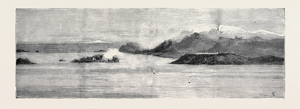 Detail of The Crisis in Egypt: The Entrance to Suda Bay by the Anglo-French Fleet by Anonymous