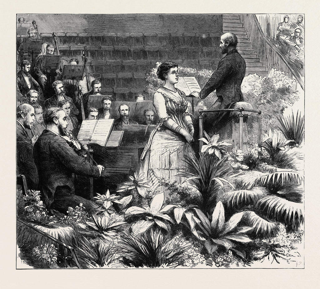 Detail of The Duke of Edinburgh Accompanying Madame Marie Roze at the Amateur Orchestral Society's Concert at the Royal Albert Hall, London by Anonymous