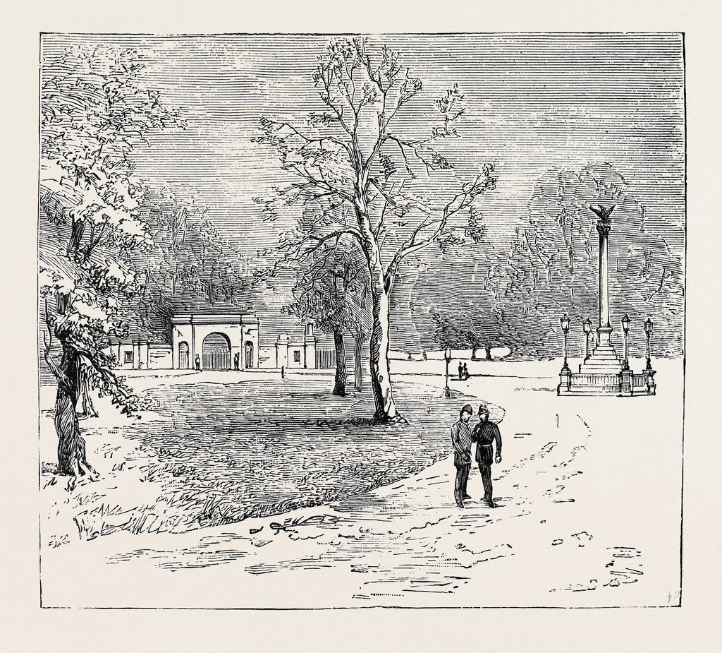 Detail of The Assassination of Lord F.C. Cavendish and Mr. T.H. Burke: Entrance to the Chief Secretary's Lodge, Phoenix Park, Ireland by Anonymous