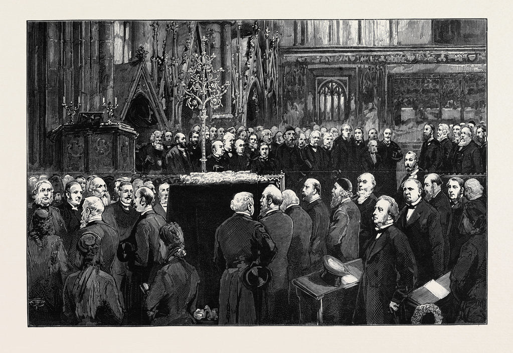 Detail of Funeral of the Late Charles Robert Darwin in Westminster Abbey, London by Anonymous
