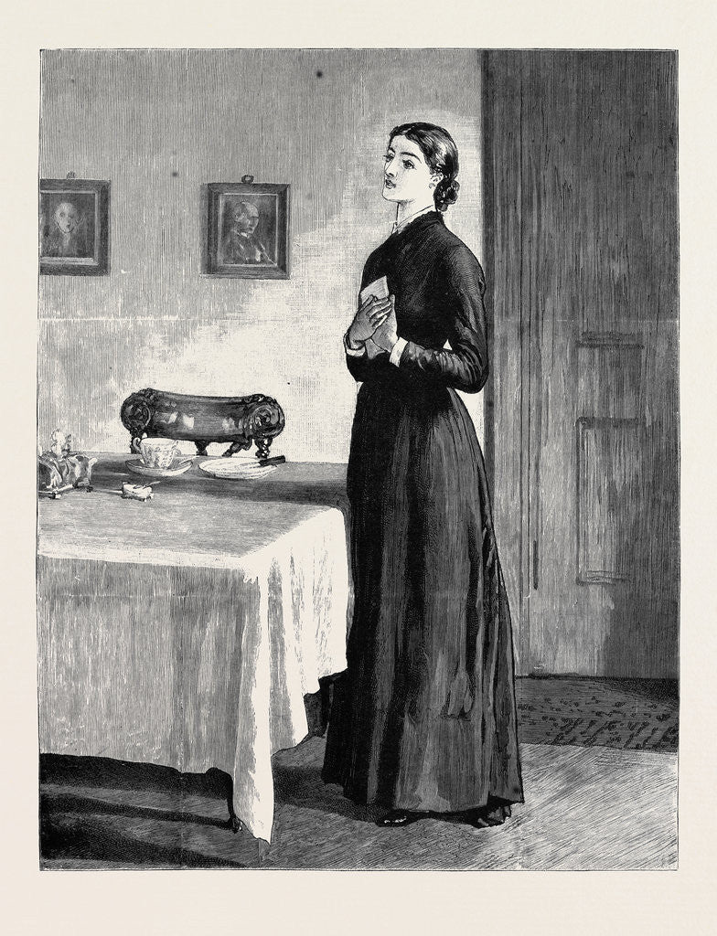 Detail of Marion Fay: A Novel, She Read the Letter a Dozen of Times, Pressing It to Her Bosom by Anonymous