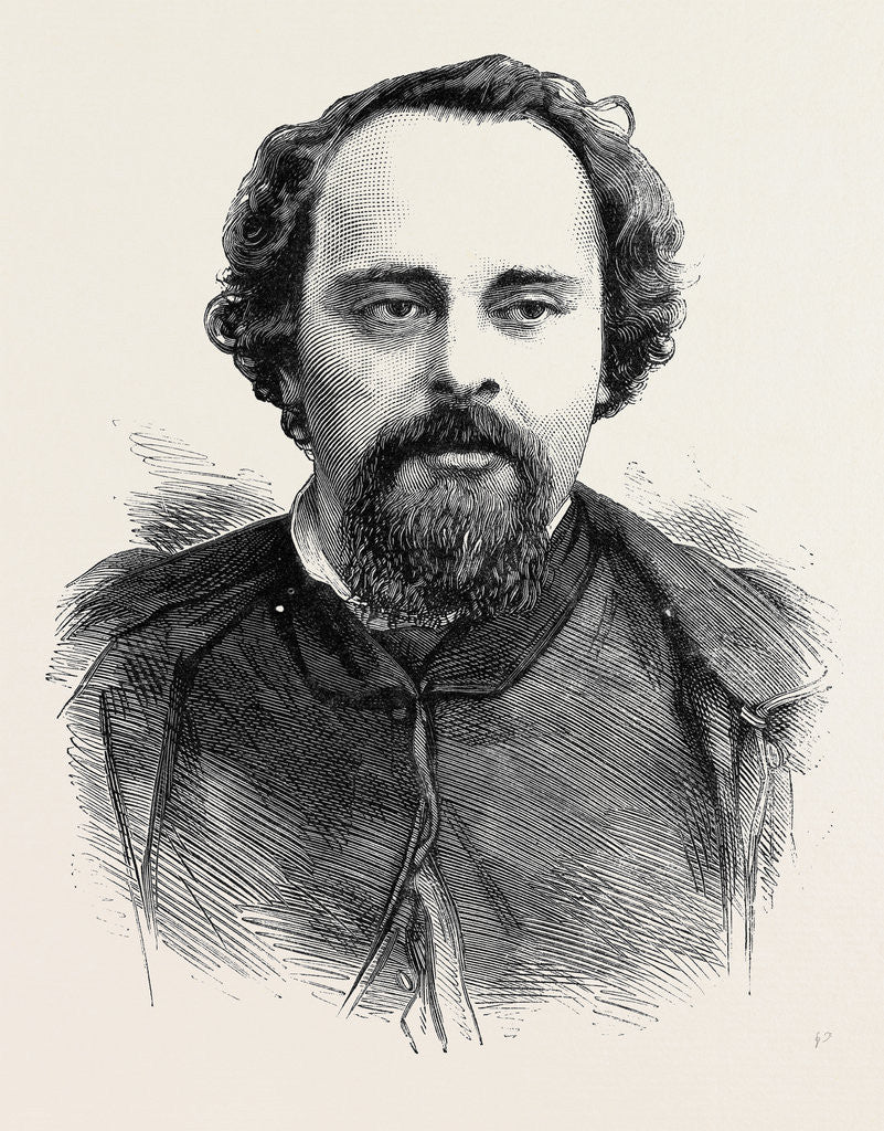 Detail of Dante Gabriel Rossetti by Anonymous