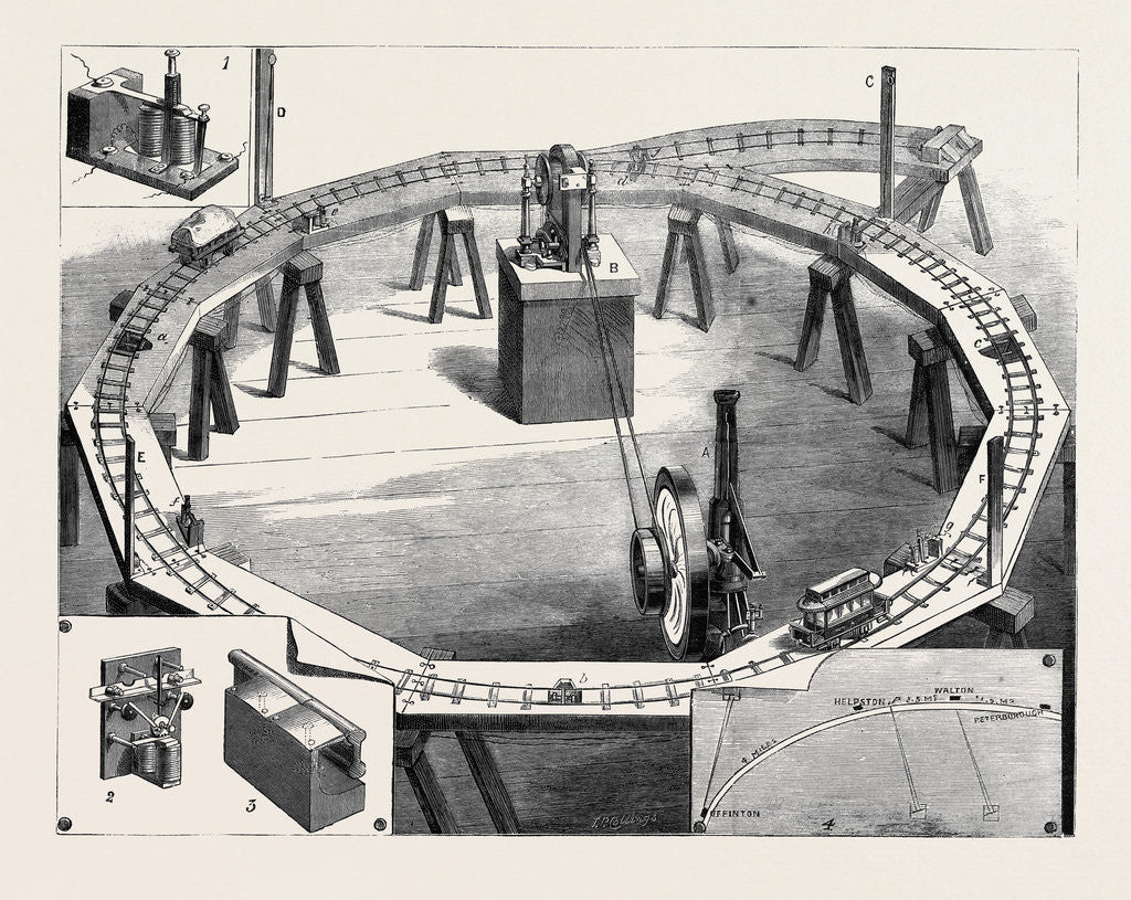 Detail of Professors Ayrton and Perry's New Electric Railway by Anonymous