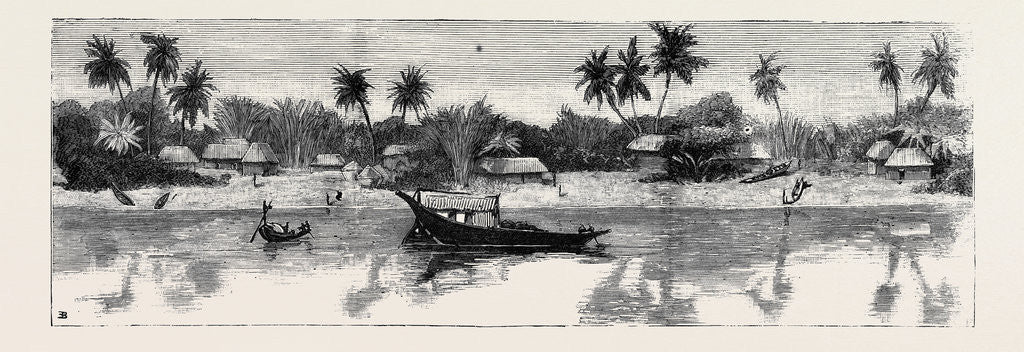 Detail of Round the World Yachting in the Ceylon, Calcutta: The Banks of the Hooghly by Anonymous