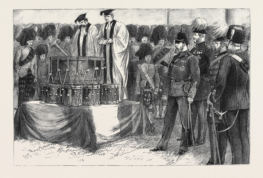 Detail of The Volunteers at Portsmouth: The Prince of Wales Attending Church Parade on Southsea Common by Anonymous