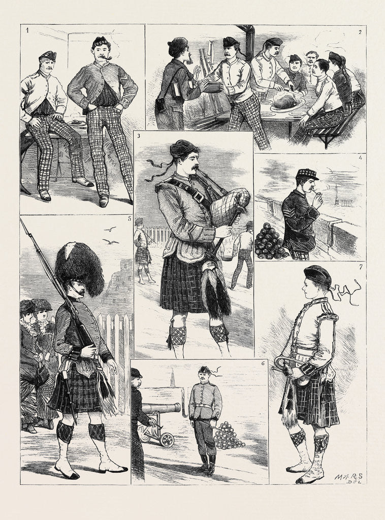 Detail of Military Sketches at Edinburgh Castle by Anonymous