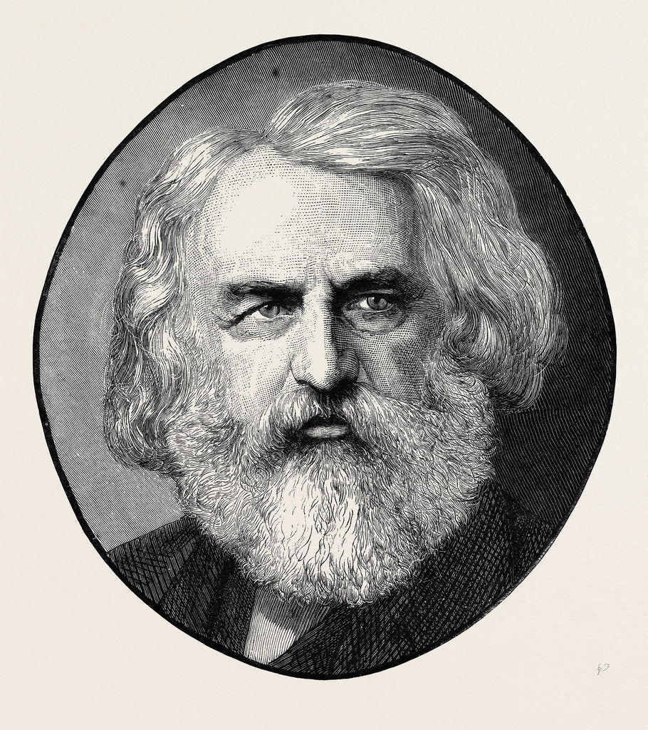 Detail of Henry Wadsworth Longfellow by Anonymous