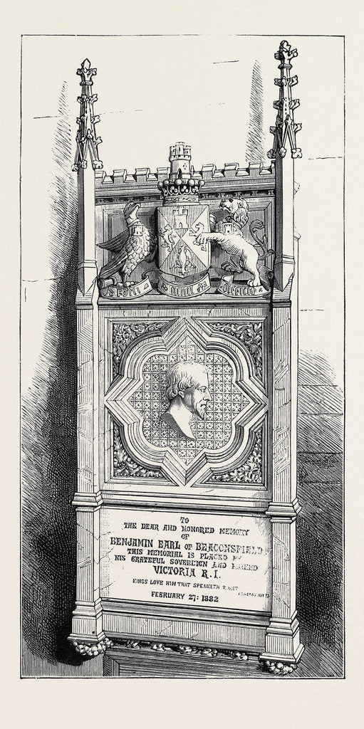 Detail of The Queen's Memorial to the Late Earl of Beaconsfield in Hughenden Church by Anonymous