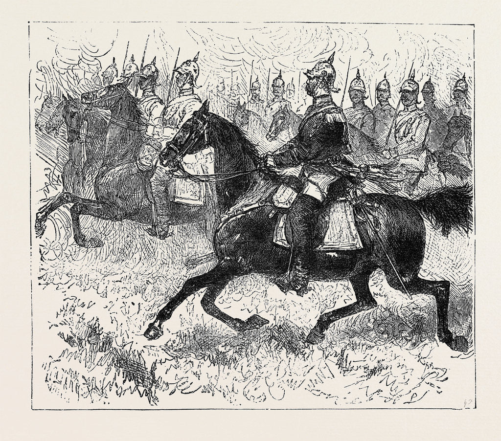 Detail of Autumn Manoeuvres of the Prussian Guards in the Altmark, 1863 by Anonymous