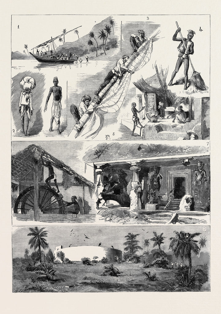 Detail of Round the World Yachting in the Ceylon, Bombay by Anonymous