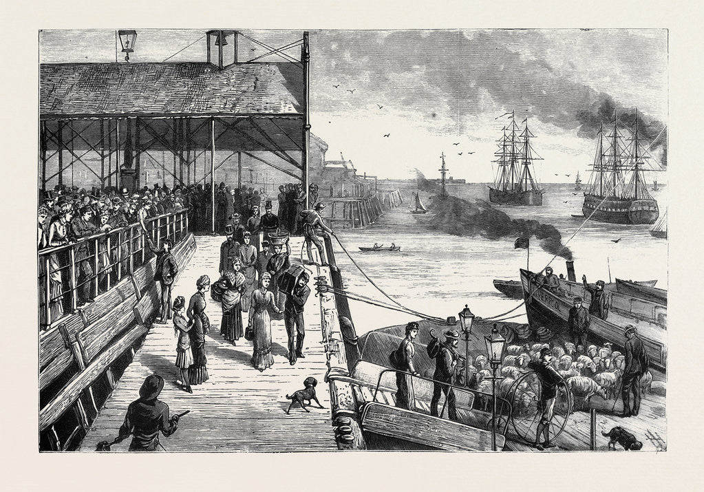 Detail of Hull: The Pier-Steamer Leaving for New Holland by Anonymous