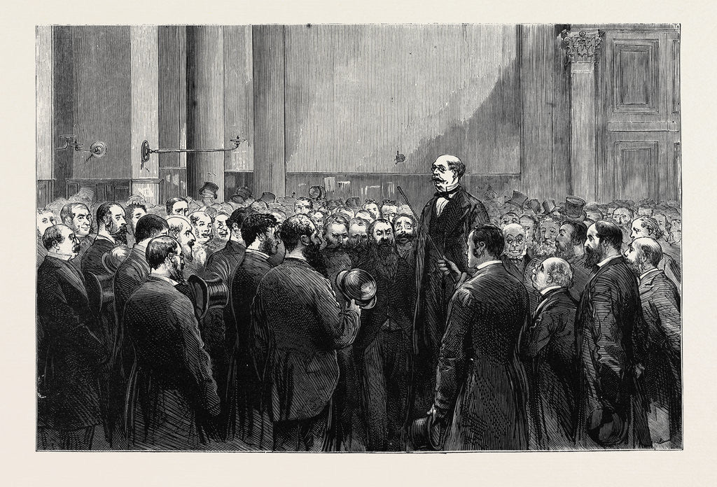 Detail of Attempt on the Life of the Queen: Reception of the News at the Stock Exchange, London: God Save the Queen! by Anonymous