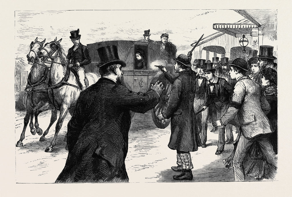 Detail of The Attempt on the Life of the Queen: The Arrest of the Would-Be Assassin, Roderick Maclean by Anonymous