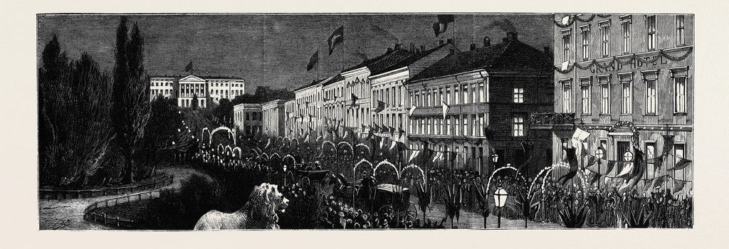 Detail of Reception of the Crown Prince of Sweden and Norway and His Bride at Christiana: The Royal Procession Returning to the Palace by Anonymous